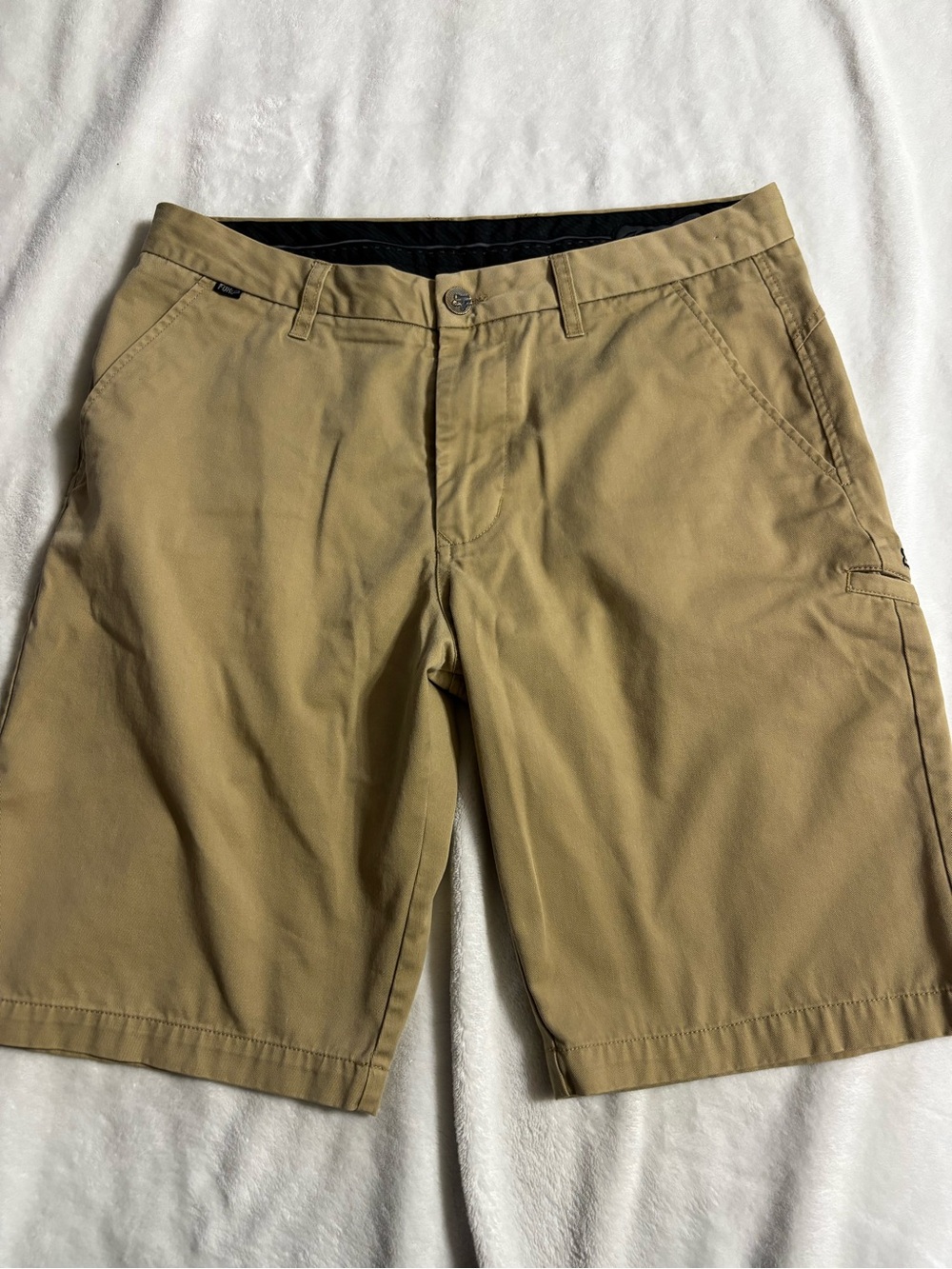 Fox Men's Khaki Flat Front Shorts